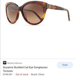 Chloe Brown Tortoise Suzanna Cat Eye Sunglasses